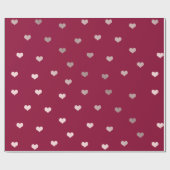 バラエレガント金ゴールドバレンタインのハートパターン ラッピングペーパー (フラット)