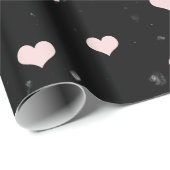 バラエレガント金ゴールドバレンタインのハートパターン ラッピングペーパー (ロールコーナー)