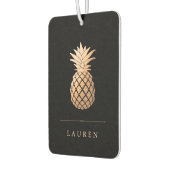 バラエレガント金ゴールドパイナップルオンブラック カーエアーフレッシュナー (左)