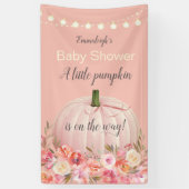 バラエレガント金ゴールドパンプキンカスタムベビーシャワー 横断幕 (縦)