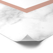 バラエレガント金ゴールドパームツリーマーブル結婚ズウェルカム ポスター (角)