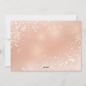 バラエレガント金ゴールドピンククリスマスオーナメントフォト シーズンカード (裏面)