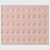 バラエレガント金ゴールドピンククリスマストナディアパターン ラッピングペーパー (フラット)