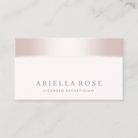 バラエレガント金ゴールドピンクデイスパとサロン 名刺 (正面)