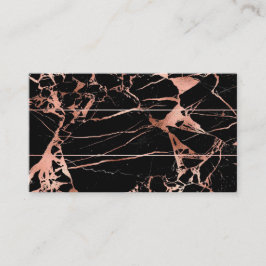 バラエレガント金ゴールドピンクブラックマーブルアゲート 名刺
