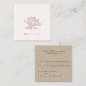 バラエレガント金ゴールドピンクロータスフローラは友人を参照 スクエア名刺 (正面/裏面)