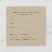 バラエレガント金ゴールドピンクロータスフローラは友人を参照 スクエア名刺 (裏面)