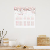 バラエレガント金ゴールドフォイル熱帯ロ葉ンチック ポスター (キッチン)