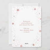 バラエレガント金ゴールドフォトスノーフレーク シーズンカード (裏面)