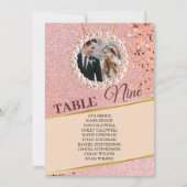 バラエレガント金ゴールドフォト着座図カード 招待状 (正面)