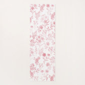 バラエレガント金ゴールドフラワーズホワイトボタニカル ヨガマット (裏面)