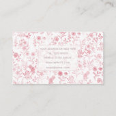 バラエレガント金ゴールドフラワーズホワイトボタニカル 名刺 (裏面)