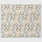 バラエレガント金ゴールドフローラユーカリ金ゴールドの発疹 ラッピングペーパー (フラット)