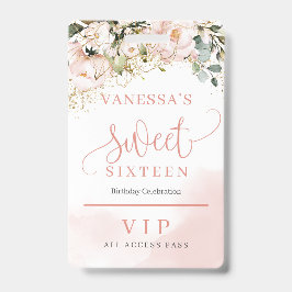 バラエレガント金ゴールドフローラユーカリ金ゴールド16 バッジ