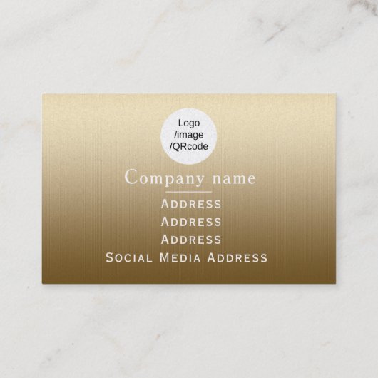 バラエレガント金ゴールドブラウンモノグラム 名刺 (裏面)