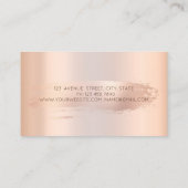 バラエレガント金ゴールドブラシストローク，フラミンゴスビジネス 名刺 (裏面)