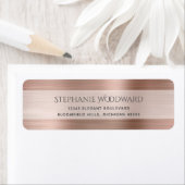 バラエレガント金ゴールドブラシ仕上げ金属差出人住所 ラベル (インサイチュ)