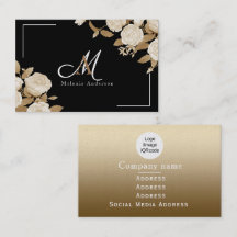 バラエレガント金ゴールドブラックモノグラム