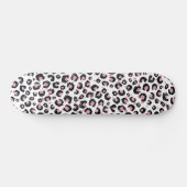 バラエレガント金ゴールドブラックレオパードアニマルプリント スケートボード (横)