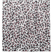 バラエレガント金ゴールドブラックレオパード模様 シャワーカーテン (正面)