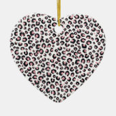 バラエレガント金ゴールドブラックレオパード模様 セラミックオーナメント (正面)