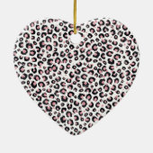 バラエレガント金ゴールドブラックレオパード模様 セラミックオーナメント (裏面)