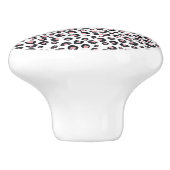 バラエレガント金ゴールドブラックレオパード模様 セラミックノブ (側面)