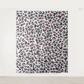 バラエレガント金ゴールドブラックレオパード模様 タペストリー (正面)