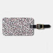 バラエレガント金ゴールドブラックレオパード模様 ラゲッジタグ (正面横)