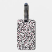 バラエレガント金ゴールドブラックレオパード模様 ラゲッジタグ (裏面縦)