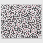 バラエレガント金ゴールドブラックレオパード模様 ラッピングペーパー (フラット)