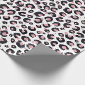 バラエレガント金ゴールドブラックレオパード模様 ラッピングペーパー (角)