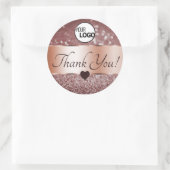 バラエレガント金ゴールドブルゴーニュグリッタースターズサンキューユー ラウンドシール (バッグ)