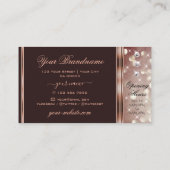 バラエレガント金ゴールドブルゴーニュグリッタースターズジュエリー 名刺 (裏面)