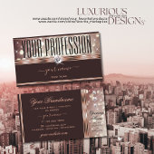 バラエレガント金ゴールドブルゴーニュグリッタースターズジュエリー 名刺