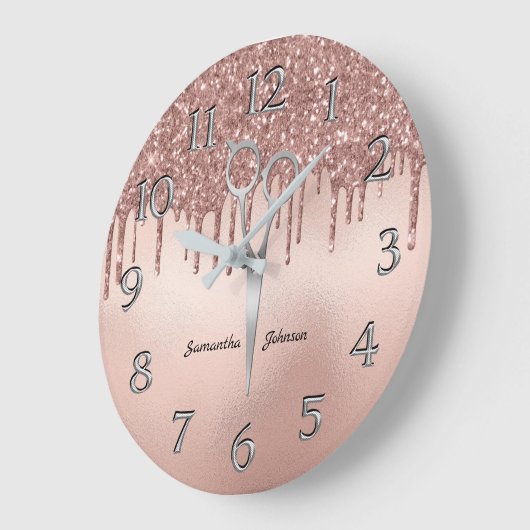 バラエレガント金ゴールドヘアースタイリストのシザー ラージ壁時計 (傾斜)