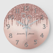 バラエレガント金ゴールドヘアースタイリストのシザー ラージ壁時計 (正面)