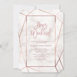 バラエレガント金ゴールドヘンズウィークエンドバチェロレッテ 招待状