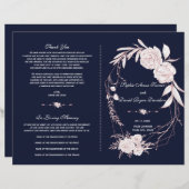 バラエレガント金ゴールドホワイトフラワージオメトリプログラム (正面/裏面)