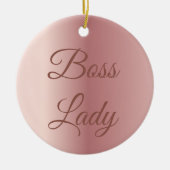 バラエレガント金ゴールドボス女性用レディーギフトボス セラミックオーナメント (正面)