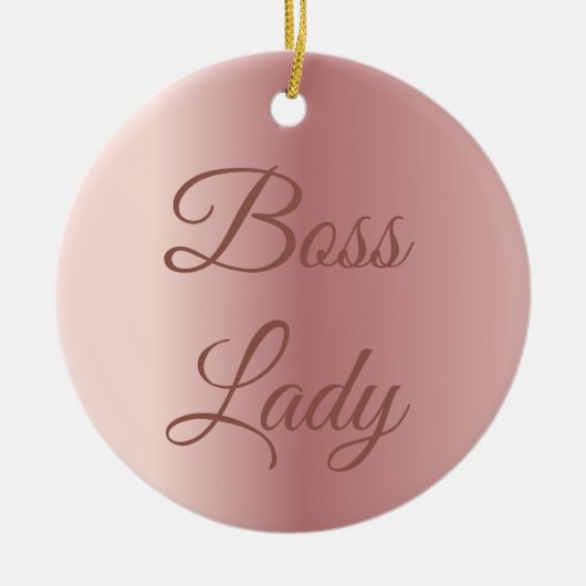 バラエレガント金ゴールドボス女性用レディーギフトボス セラミックオーナメント (正面)