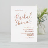 バラエレガント金ゴールドボホミニマルブライダルシャワー 箔招待状 (立ち正面)