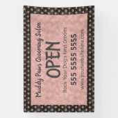 バラエレガント金ゴールドポープリントペットビジネス 横断幕 (縦)