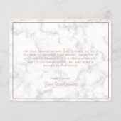 バラエレガント金ゴールドマーブルバジェットサンキューカード (裏面)