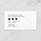 バラエレガント金ゴールドマーブルビジネスカードラッシュバー 名刺 (裏面)