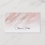バラエレガント金ゴールドマーブルフェイクグリッタービジネスカー 名刺 (正面)