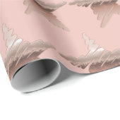 バラエレガント金ゴールドメタリックルックスターピンク ラッピングペーパー (ロールコーナー)