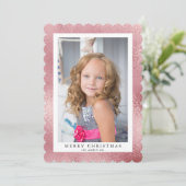 バラエレガント金ゴールドメリークリスマスカスタム写真 シーズンカード (スタンド正面)