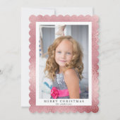 バラエレガント金ゴールドメリークリスマスカスタム写真 シーズンカード (正面)