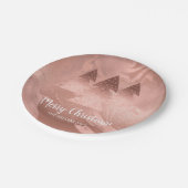 バラエレガント金ゴールドメリークリスマスツリー大理石 ペーパープレート (アングル)